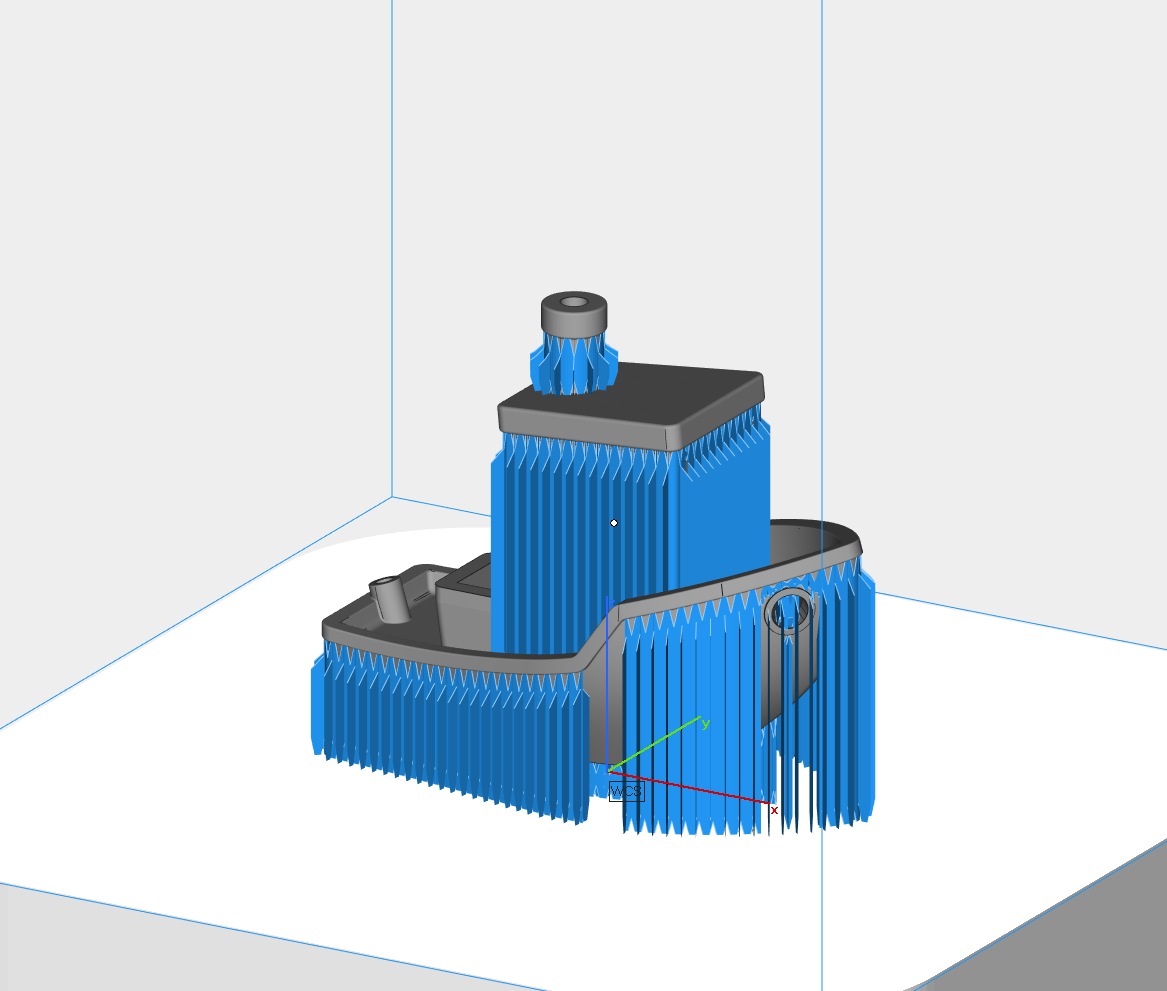 DMLS Benchy, sliced in the default orientation