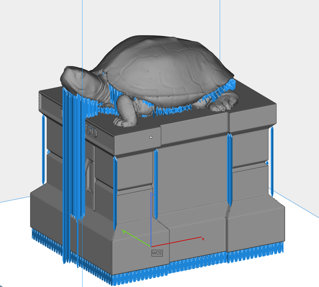 DMLS Testudo, sliced in the default orientation