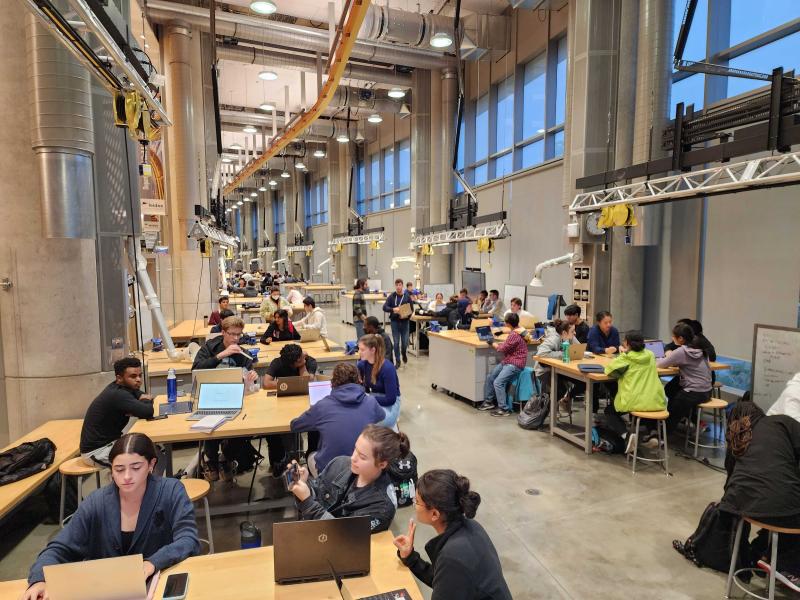 Students at the arduino Workshop