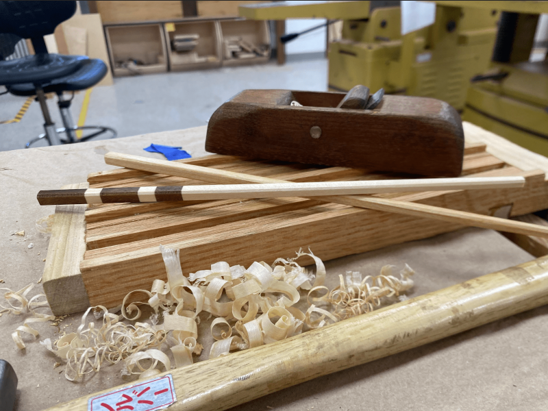 Final chopsticks made by a student